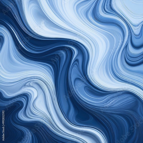 Cosmic Blue: Marble-Inspired Abstract Countertop