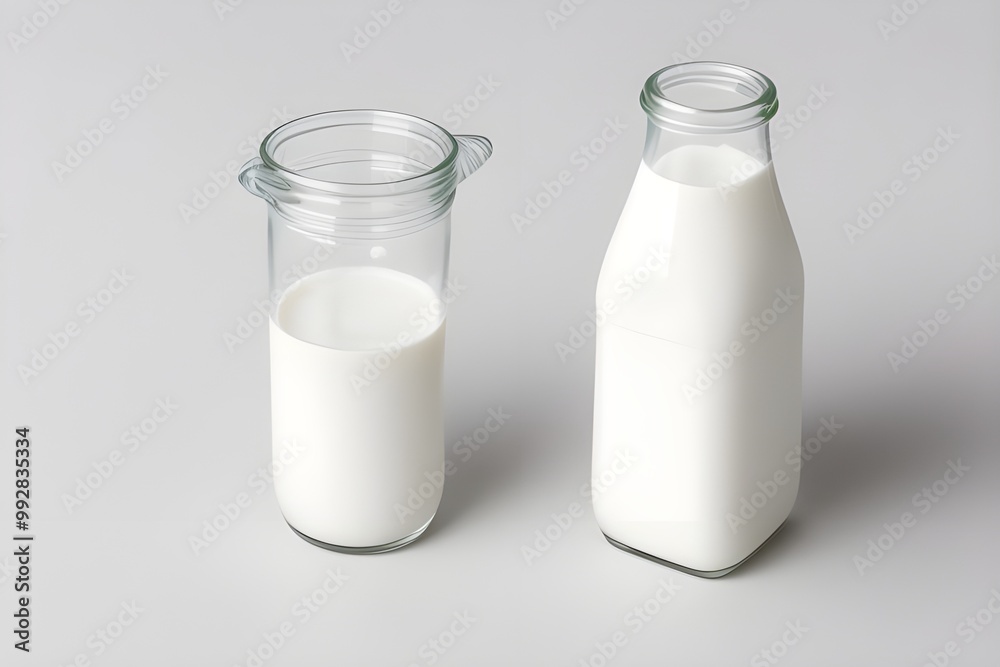 Fresh Milk on White Background Fresh Milk on White Background