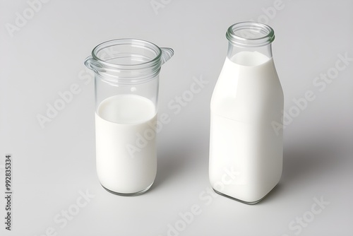 Fresh Milk on White Background