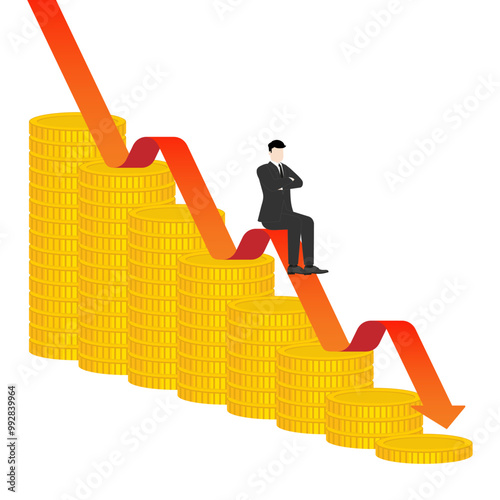11_Success_Coin_GraphDown
