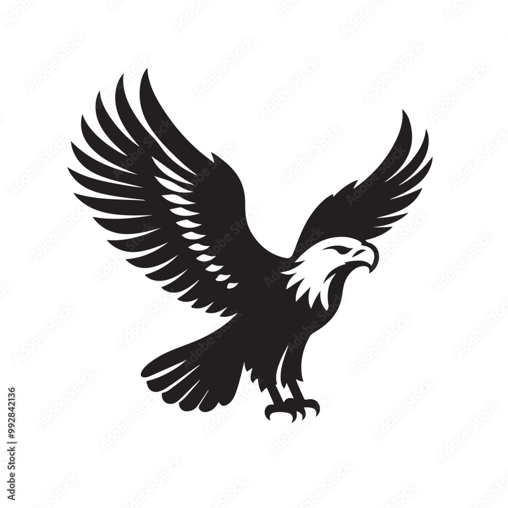 Silhouette of an eagle, silhouette of a flying bird., vector eagles collection Silhouette of an eagle, silhouette of a flying bird., vector eagles collection