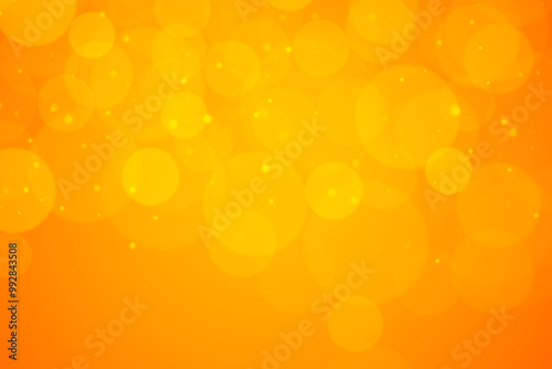 Orange bokeh soft light abstract background