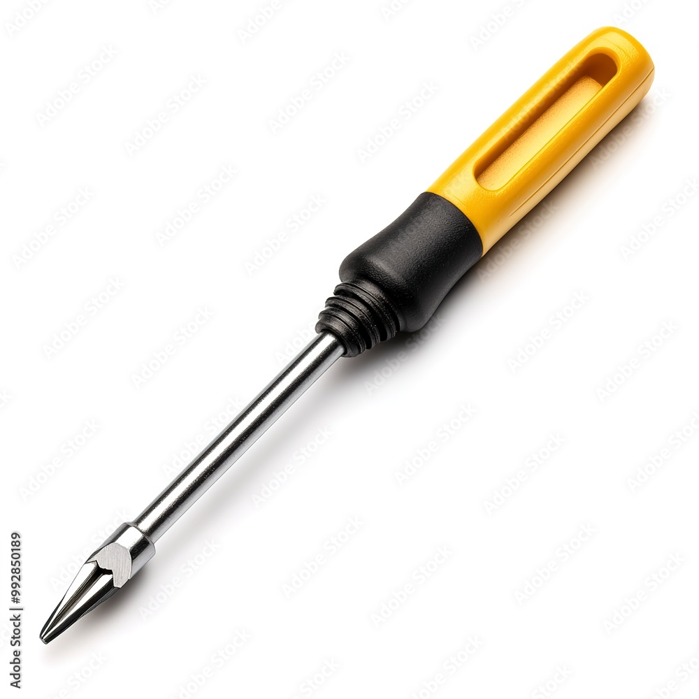 Basic hand tools, Flathead (Slotted) Screwdriver, isolated on white background Basic hand tools, Flathead (Slotted) Screwdriver, isolated on white background