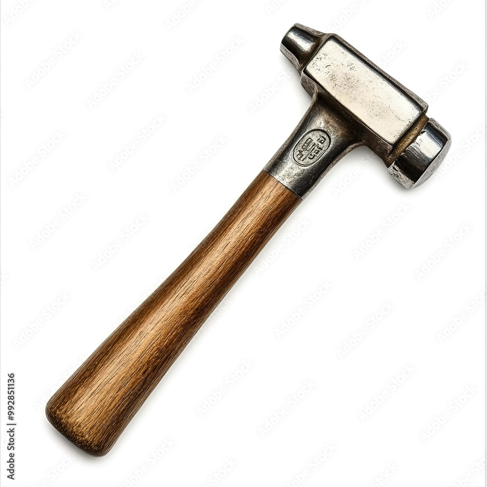 Basic hand tools: Ball Peen Hammer isolated on white background Basic hand tools: Ball Peen Hammer isolated on white background