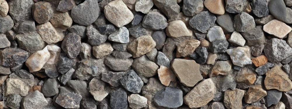 A high-quality gravel texture, with small, evenly distributed stones in shades of grey and brown. A high-quality gravel texture, with small, evenly distributed stones in shades of grey and brown.