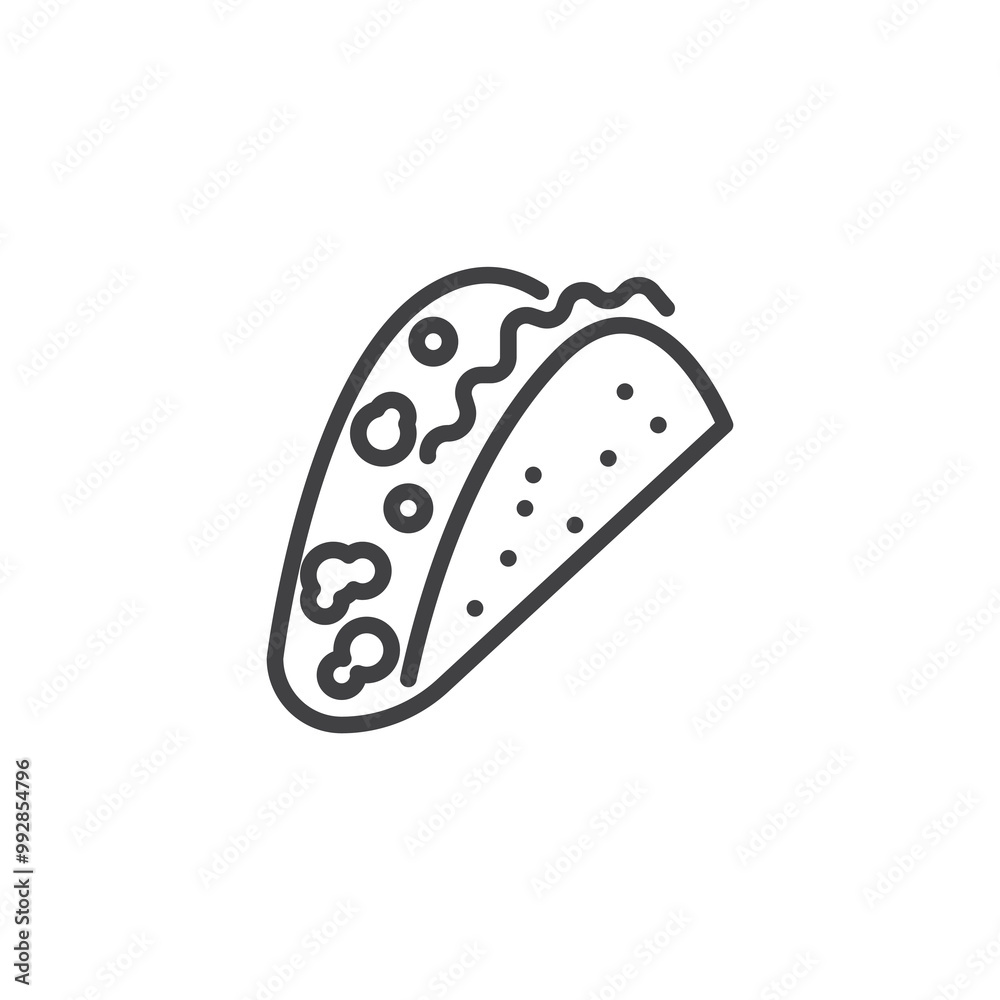 Taco line icon Taco line icon
