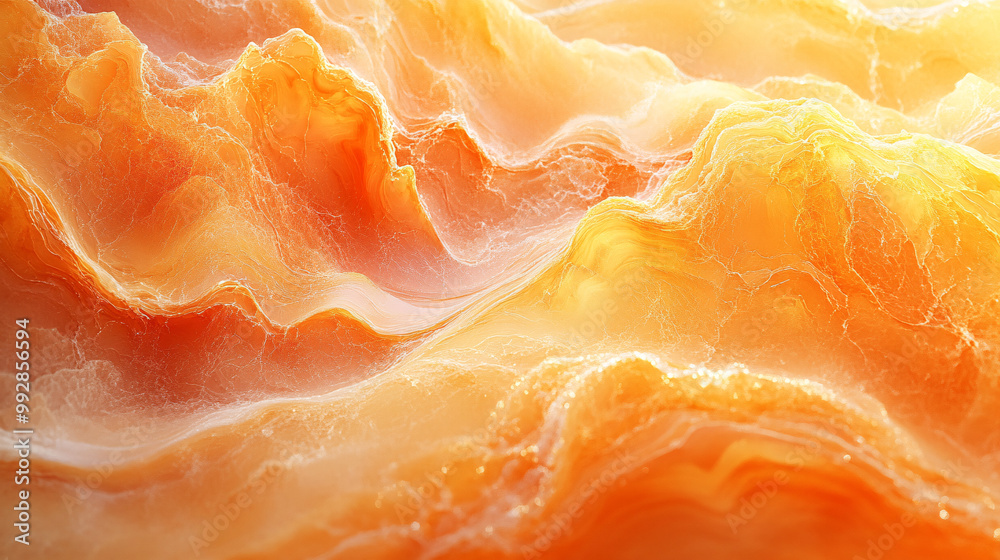Abstract orange marbled background texture with a vibrant and lively atmosphere, perfect for design and art projects. The swirling wave patterns and bright colors evoke a sense of playful chaos... Abstract orange marbled background texture with a vibrant and lively atmosphere, perfect for design and art projects. The swirling wave patterns and bright colors evoke a sense of playful chaos...