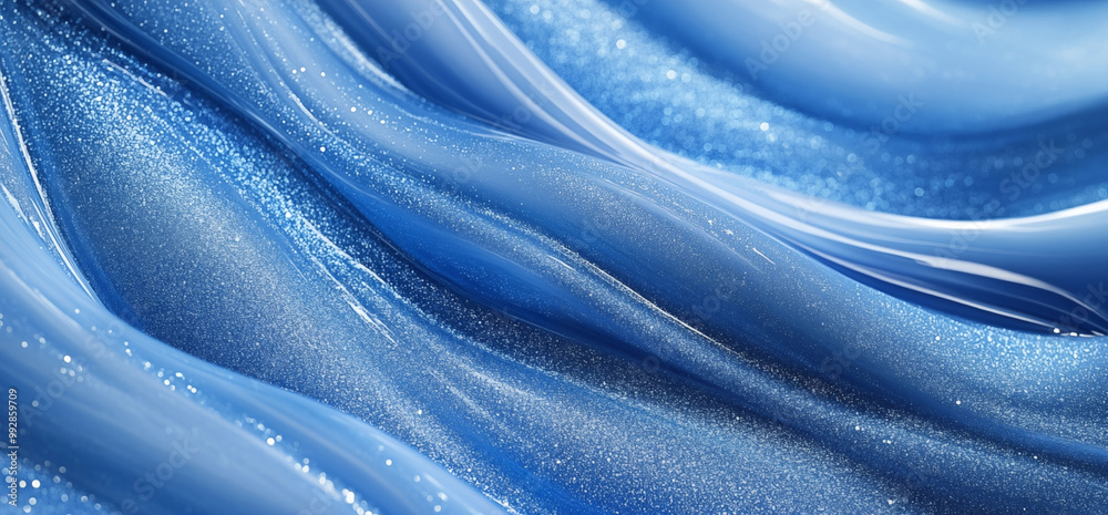 Beautiful blue waves background material