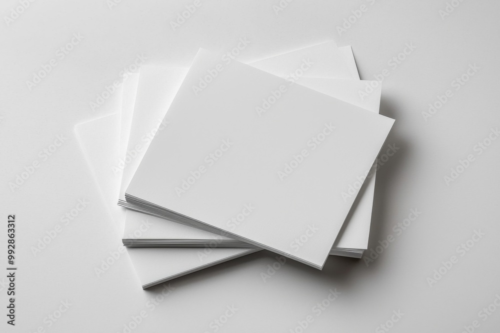 Blank A4 Stacked Paper Mockup isolated created with Generative AI Blank A4 Stacked Paper Mockup isolated created with Generative AI