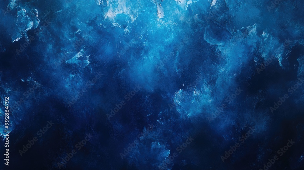 Fototapeta premium Fantasy abstract backdrop featuring deep blue hues