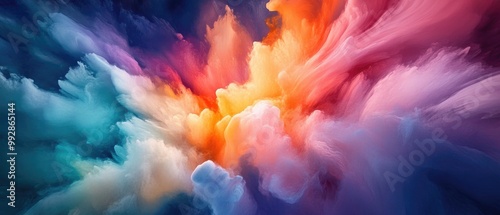 A vibrant and creative abstract backdrop featuring a burst of colors