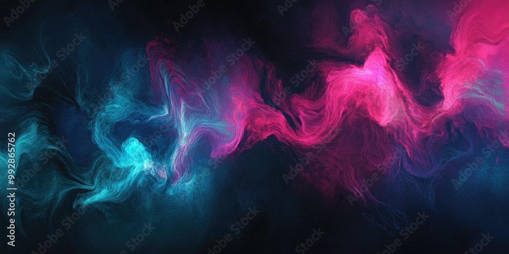 Fototapeta premium Abstract luminous effect on dark backdrop