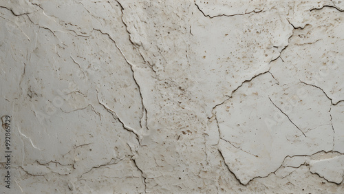 Old concrete wall with a textured, grunge finish in shades of beige and grey, perfect for a vintage backdrop or design element
