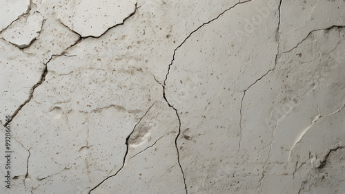Old concrete wall with a textured, grunge finish in shades of beige and grey, perfect for a vintage backdrop or design element
