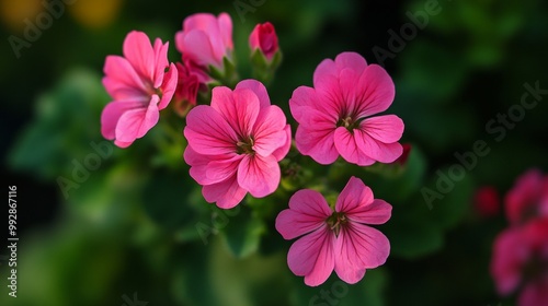 Pelargonium capitatum, part of the Geraniaceae family, boasts fragrant, rose-scented blooms in October.