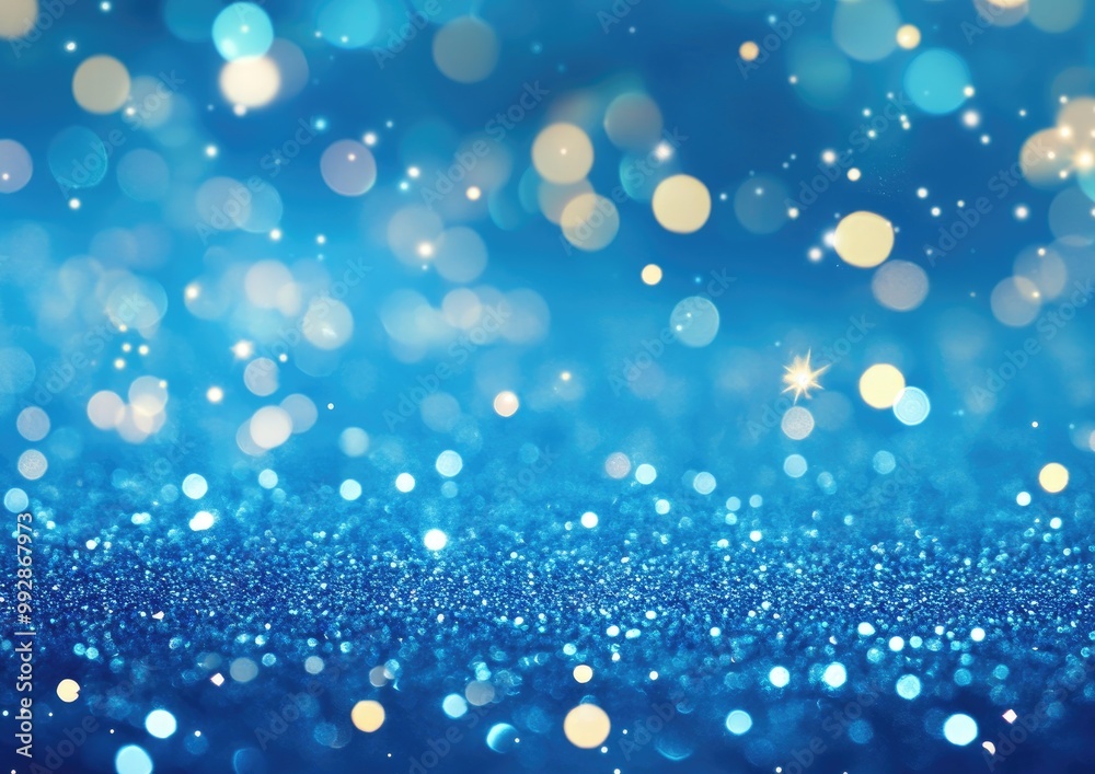 Glamorous abstract blue background illustration featuring shimmering glitter effects Glamorous abstract blue background illustration featuring shimmering glitter effects