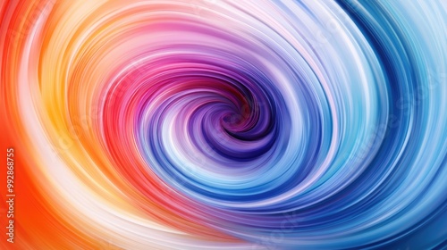 Colorful abstract swirl design with vibrant hues and dynamic movement creating an engaging visual composition photo