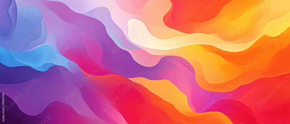 Fototapeta premium Vibrant abstract illustration featuring a blend of colors to form an engaging background image