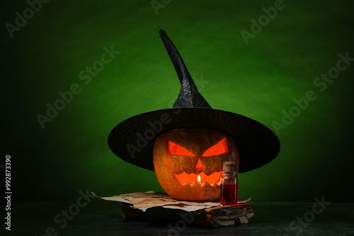 Halloween composition with ...