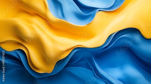 Abstract background in blue and yellow tone photo