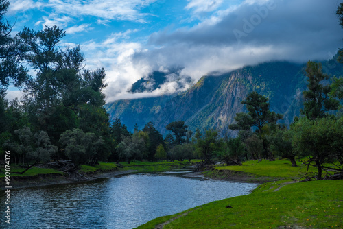 Clear mountain rivers and lakes 