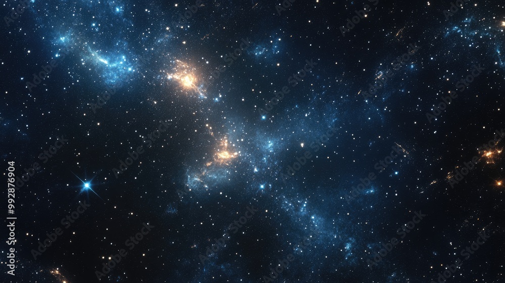 Fototapeta premium Star filled night sky with a stunning display of stars and celestial beauty