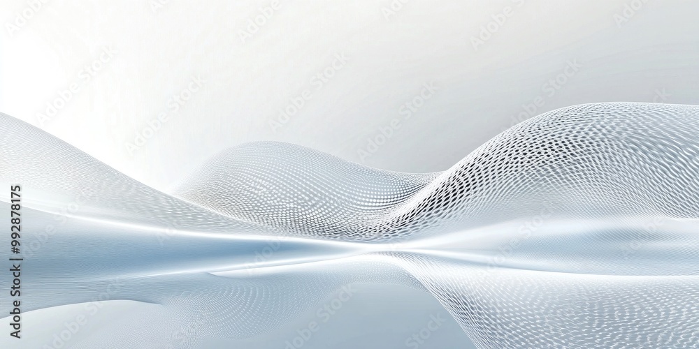 Fototapeta premium Contemporary Technology Backdrop featuring a White Fractal Horizon