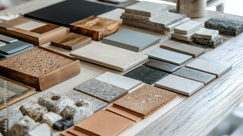 Interior Designer Material Board With Color Swatch
