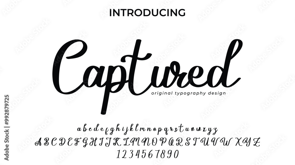 Captured Font Stylish brush painted an uppercase vector letters, alphabet, typeface Captured Font Stylish brush painted an uppercase vector letters, alphabet, typeface