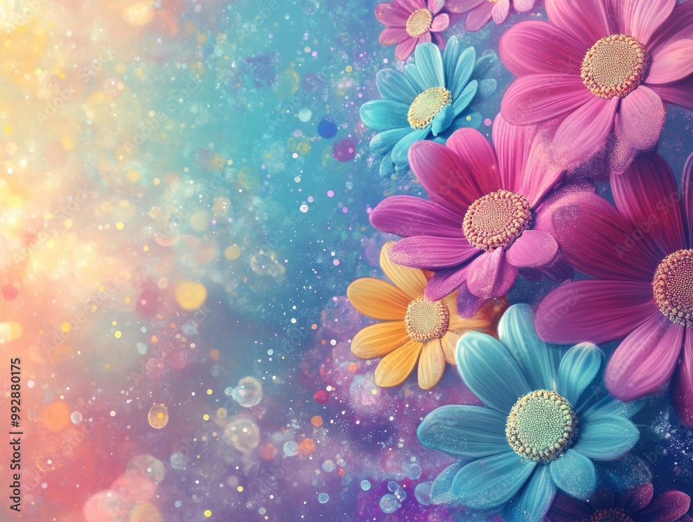 Fototapeta premium Vibrant and playful background featuring a whimsical effect part of a creative series