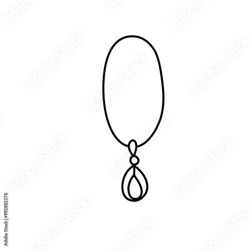 hand drawn necklace