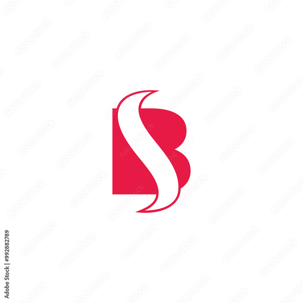 letter sb curves smooth simple logo vector letter sb curves smooth simple logo vector