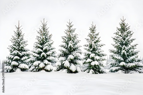 Fantastic winter landscape with snowy trees. Carpathian mountains, Ukraine, Europe. Christmas holiday concept 