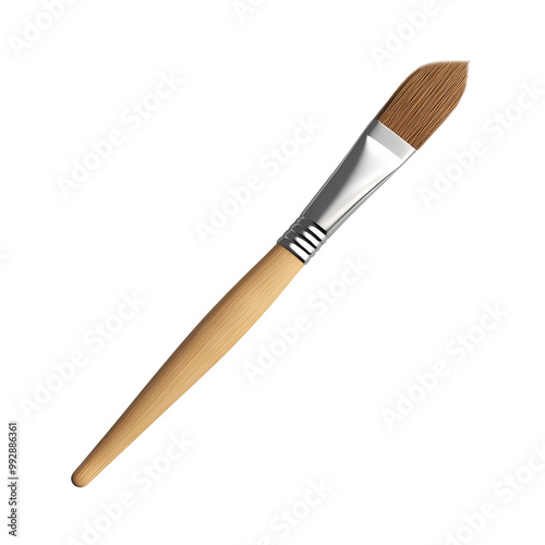 Artistic paintbrush on white isolated background, Transparent Background photo