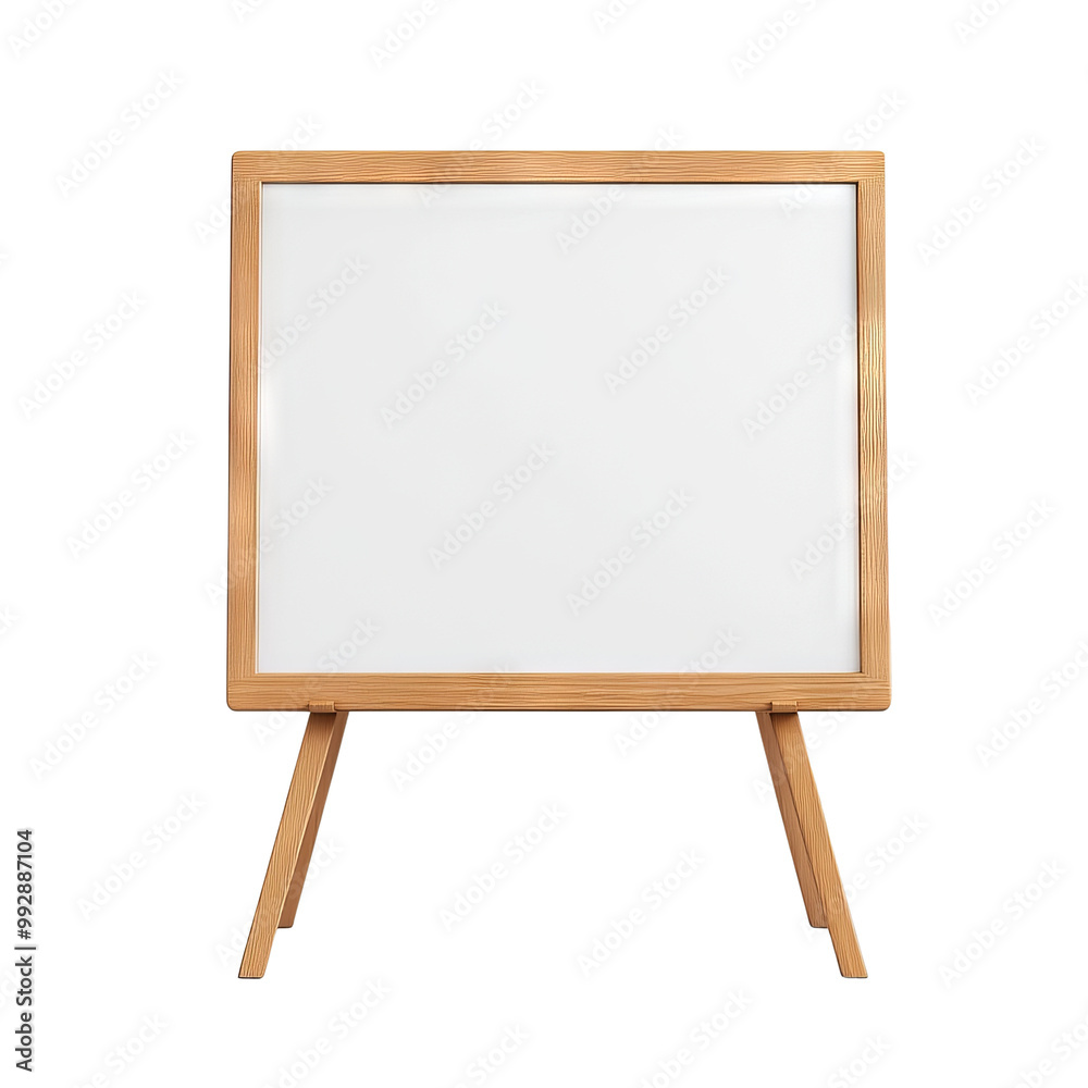 Blank wooden frame with a white background for presentations, Transparent Background Blank wooden frame with a white background for presentations, Transparent Background