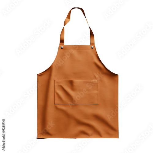 Brown apron, white isolate background, Transparent Background photo