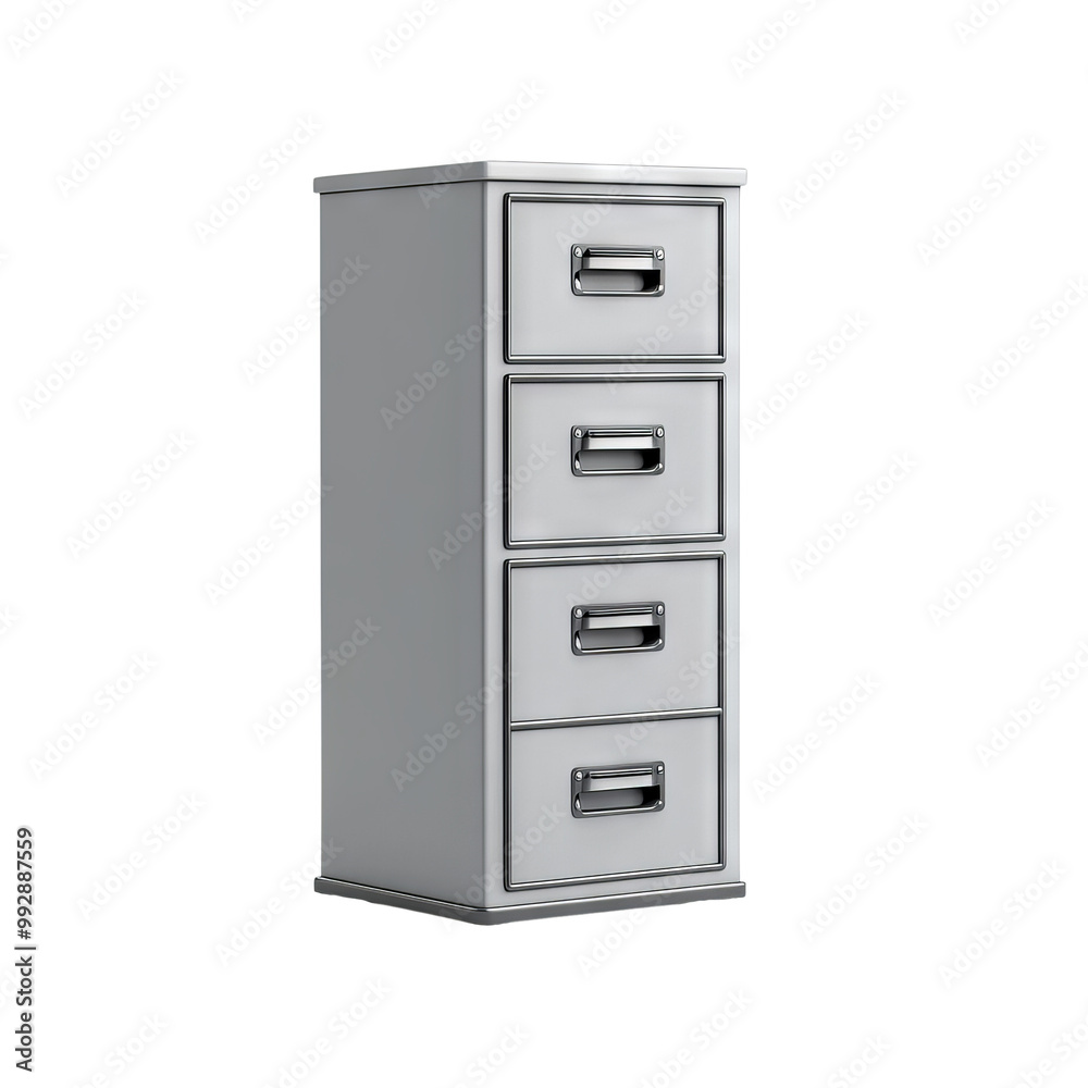 File cabinet, white isolated background, Transparent Background