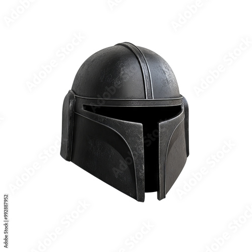 Mandolorian helmet, white isolate background, Transparent Background