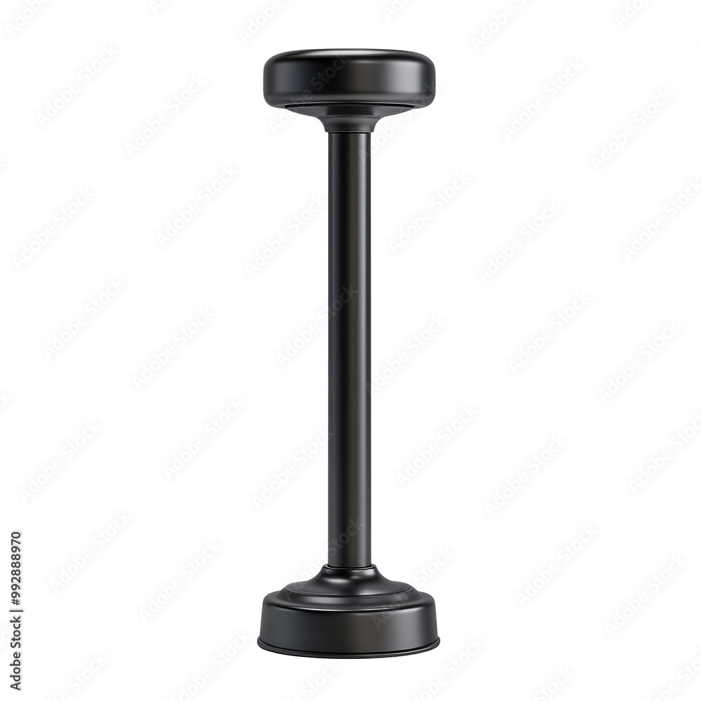 Stylish black dumbbell on white isolated background, Transparent Background Stylish black dumbbell on white isolated background, Transparent Background