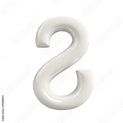 Stylish white question mark on a transparent background, Transparent Background