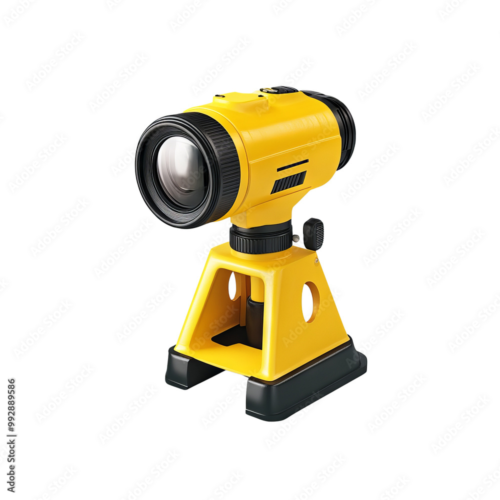Yellow surveying instrument on a white isolated background, Transparent Background Yellow surveying instrument on a white isolated background, Transparent Background