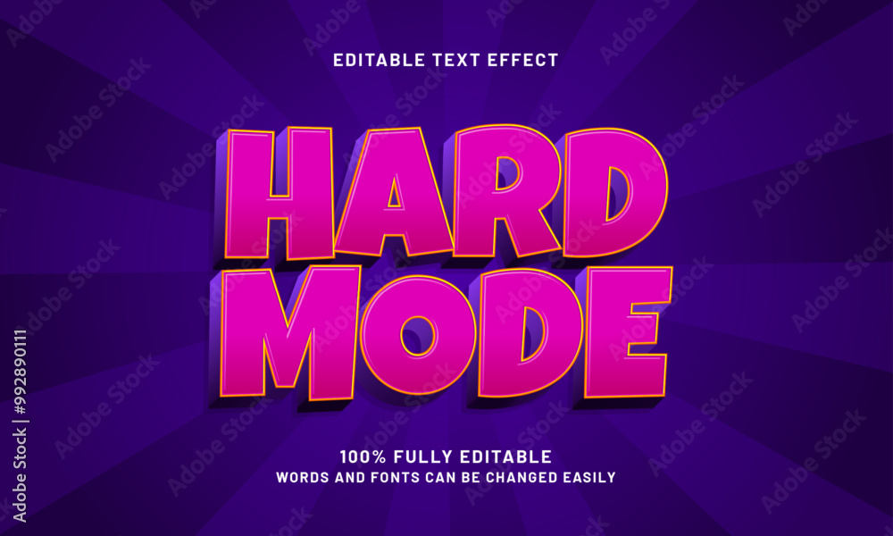 hard mode editable text effects with a happy and colorful theme