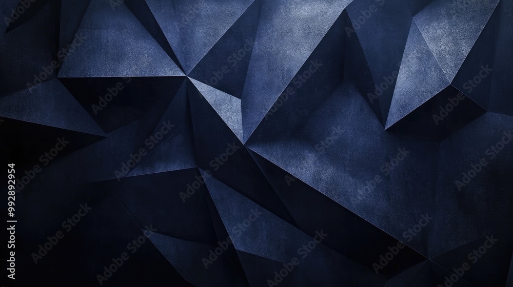 Contemporary dark blue and black background featuring a geometric triangle design Contemporary dark blue and black background featuring a geometric triangle design