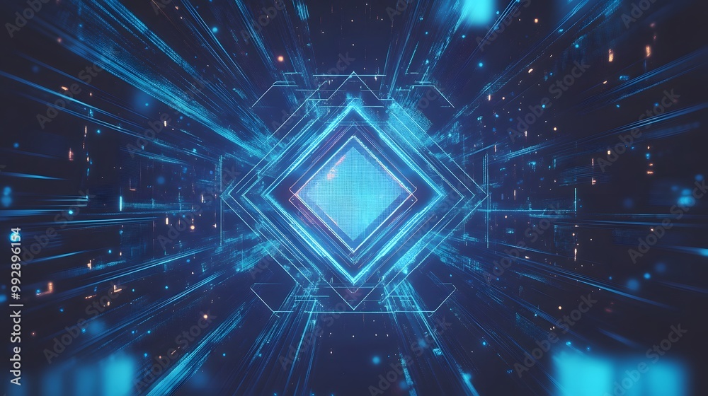 blue geometric shape abstract technology background. blue geometric shape abstract technology background.