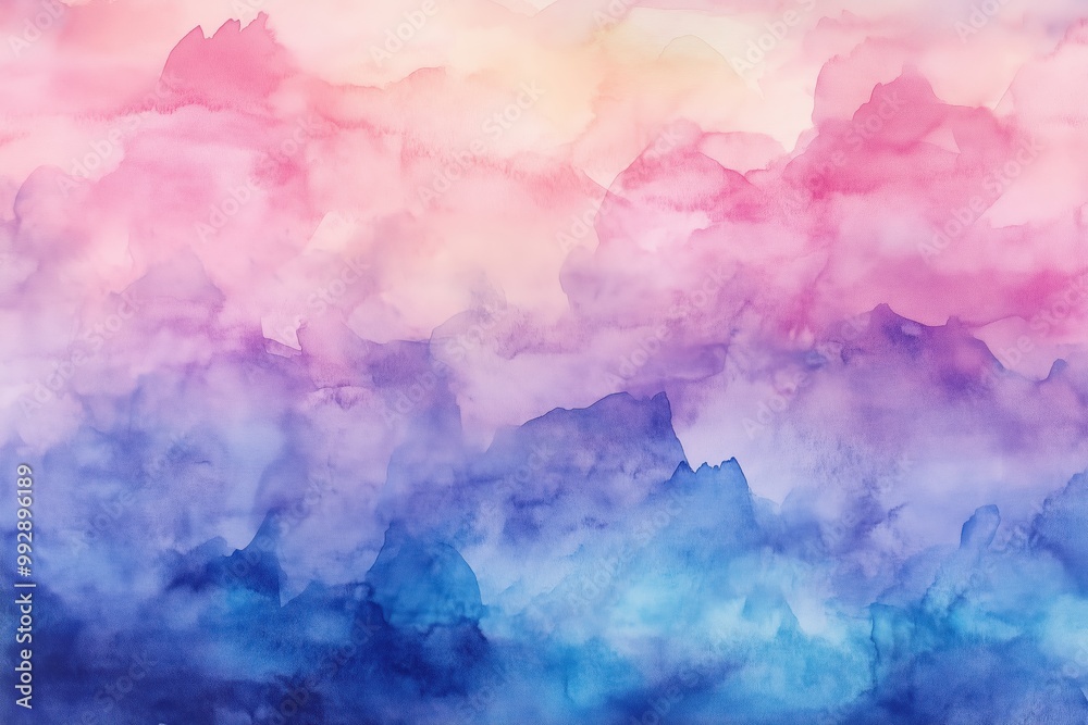 Abstract watercolor gradient in pink, blue, and purple Abstract watercolor gradient in pink, blue, and purple