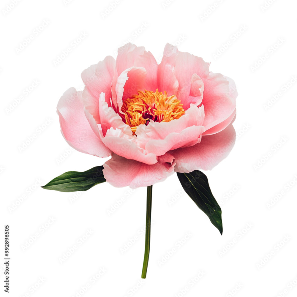 Beautiful Pink Peony Flower in Full Bloom Beautiful Pink Peony Flower in Full Bloom