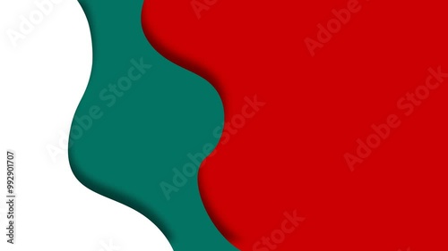 Abstract waves papercut banner background