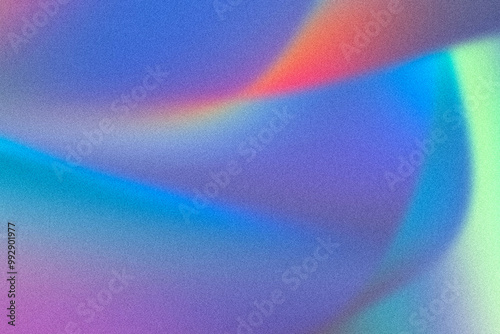 Abstract holographic rainbow blurred smooth grainy gradient background texture