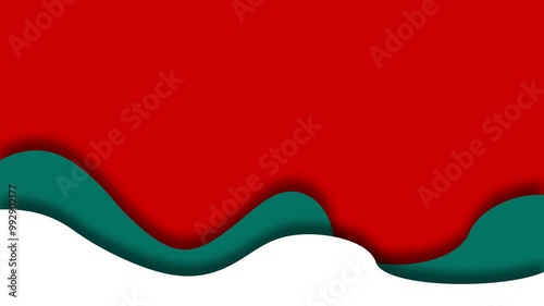 Abstract waves papercut banner background
