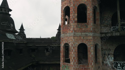 Lapalice Castle near Rekowo Lake in Kashubia (Cassubia), Poland photo